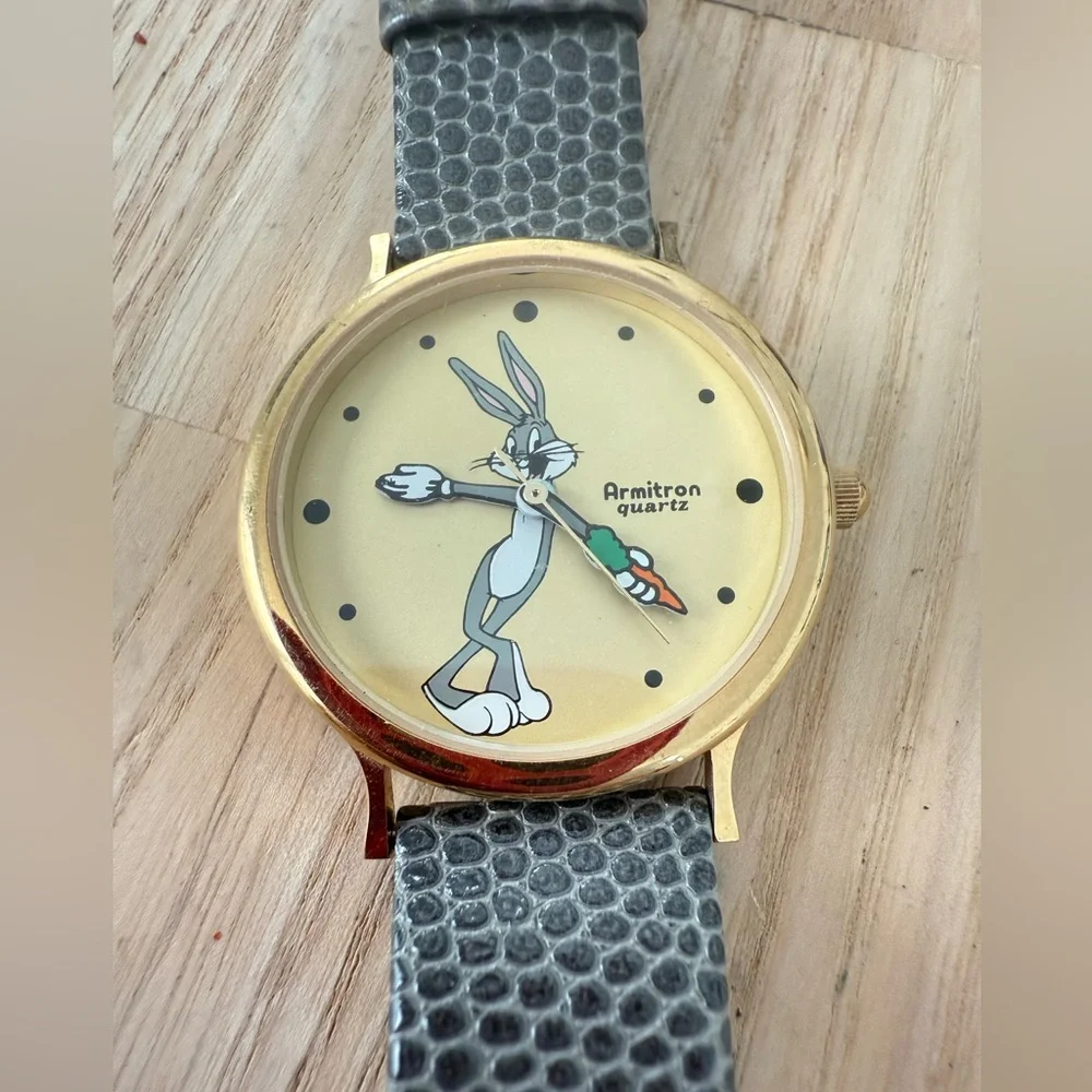 Vintage Armitron Warner bros looney tunes bugs bunny watch NEW BATTERY